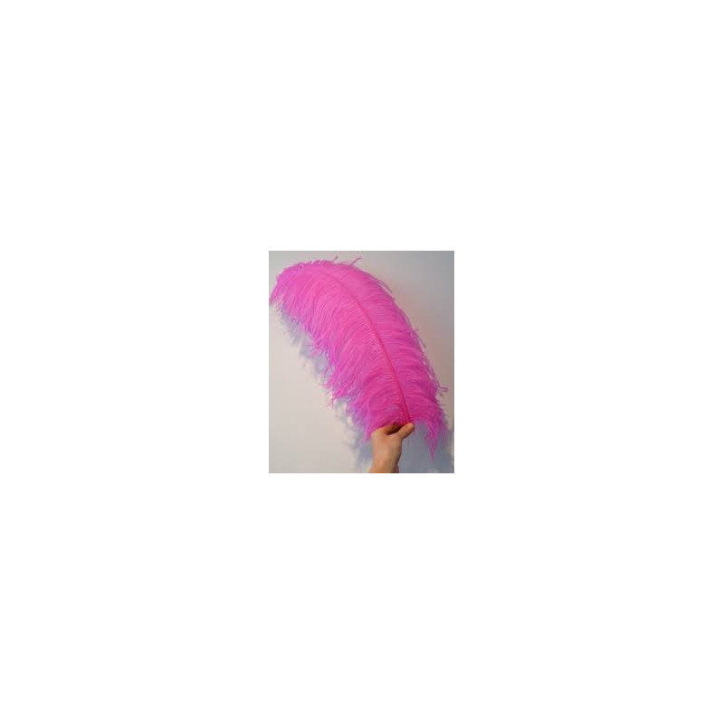 PLUMA DE AVESTRUZ ROSA 60 CM