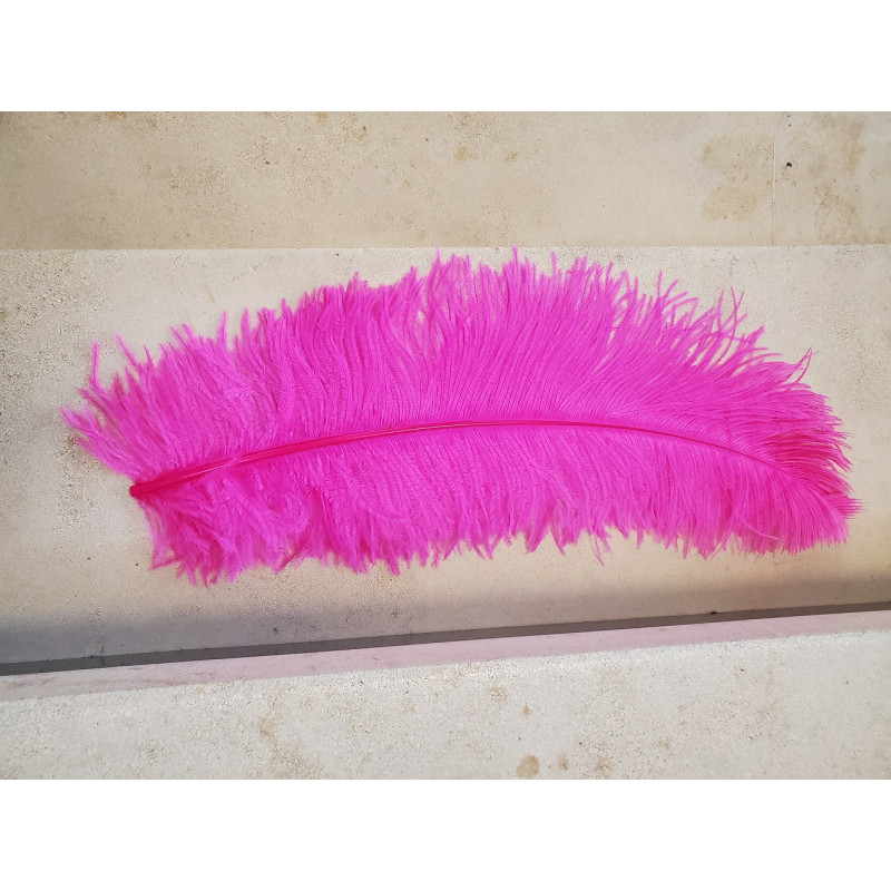 PLUME AUTRUCHE FUCHSIA 60 CM