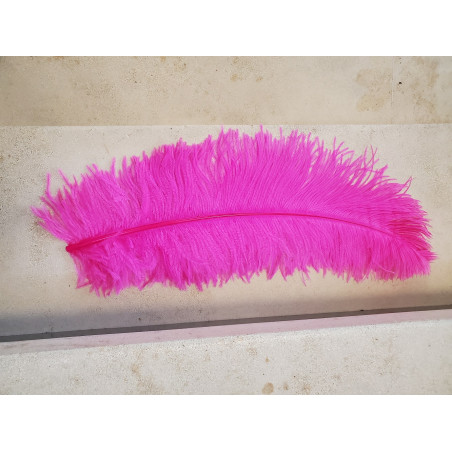 PLUME AUTRUCHE FUCHSIA 60 CM
