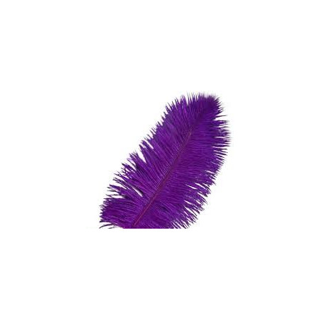 PLUMA DE AVESTRUZ VIOLETA 45CM