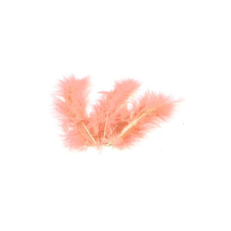 PLUMA DE AVESTRUZ SALMON 35 CM