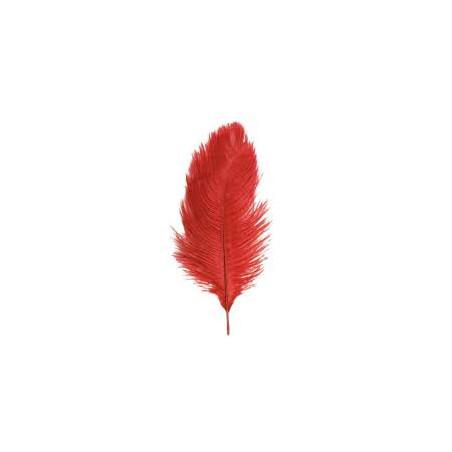 PLUMA DE AVESTRUZ ROJA 35 CM