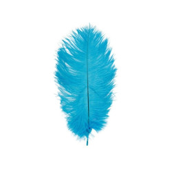 PLUME D'AUTRUCHE BLEUE 35 CM