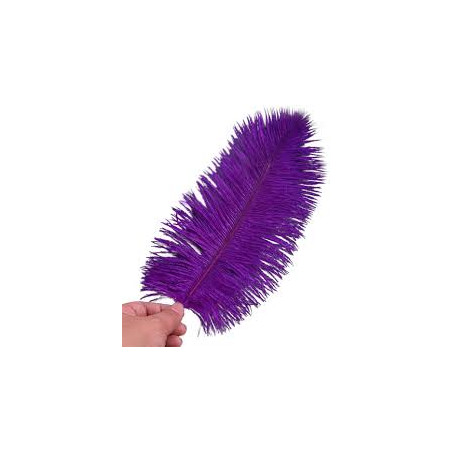 PLUMA DE AVESTRUZ MORADO 35 CM