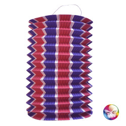 LAMPION BLEU/BLANC/ROUGE 16CM