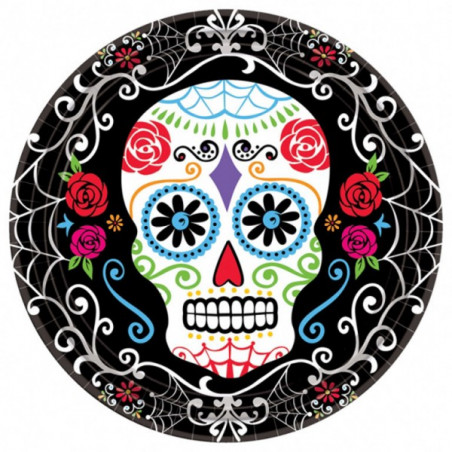 10 assiettes Day of the dead 23 cm