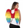 Alas plumas multicolores 50x50