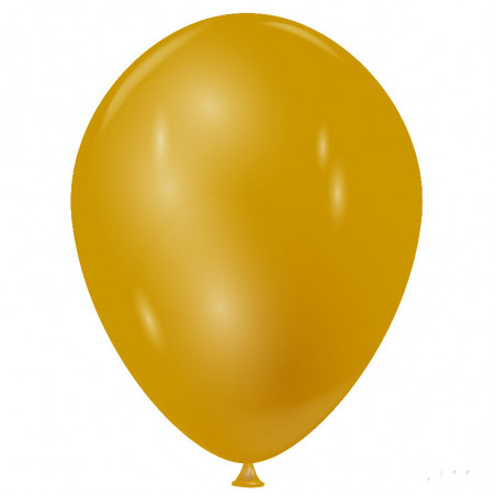 100 ballons metalliques or