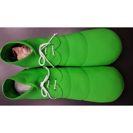 Zapatos payaso verdes 31 cm