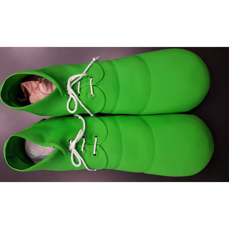 Chaussures clown vert 35 cm