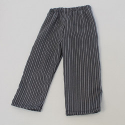 Pantalon rayé noir et gris 2