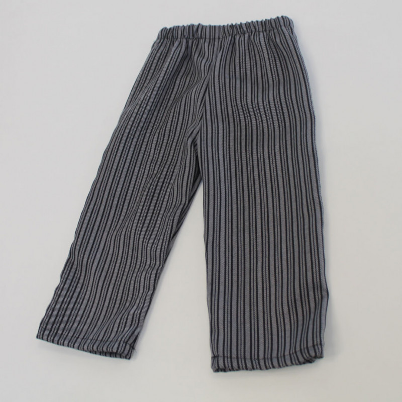 Pantalon rayé noir et gris 4