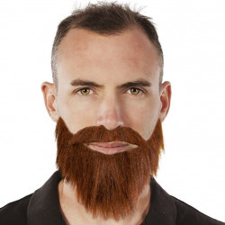 Barba y bigote marrón