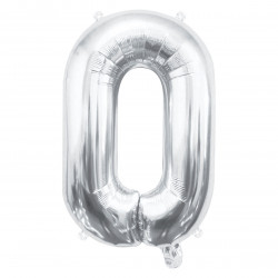 Ballon aluminium argent N°0 40 cm