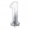 Globo aluminio plata N°1 40 cms
