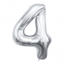 Ballon aluminium argent N°4 100 cm