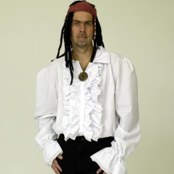 Camisa blanca de pirata XL