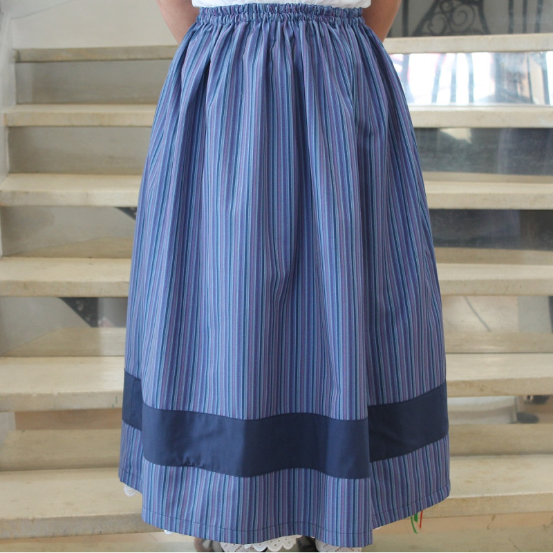 Falda de rayas azules 10