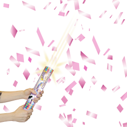 Cañon lanza confetis rosas