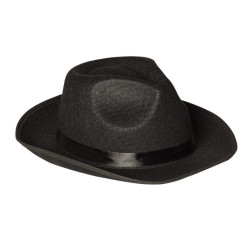 Sombrero de ganster negro